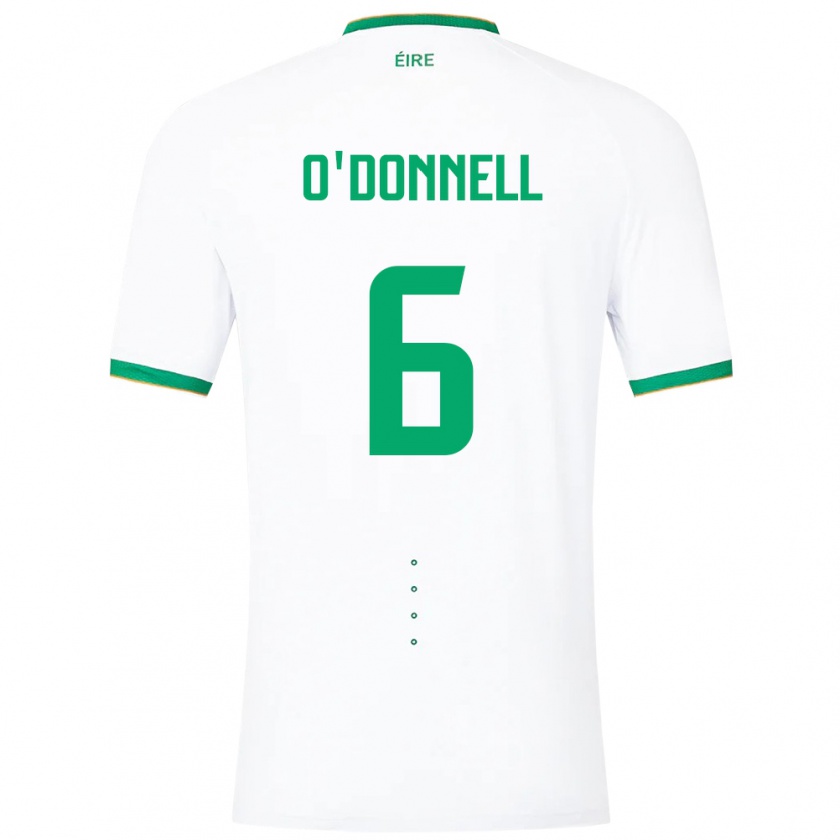 Kandiny Deti Írsko Luke O'donnell #6 Biely Dresy Idegenbeli Csapatmez 24-26 Triĭká