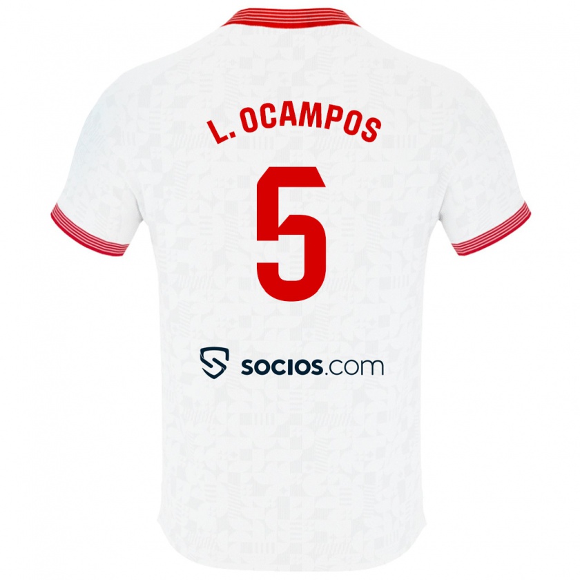 Kandiny Ženy Lucas Ocampos #5 Biely Dresy Hazai Csapatmez 2023/24 Triĭká