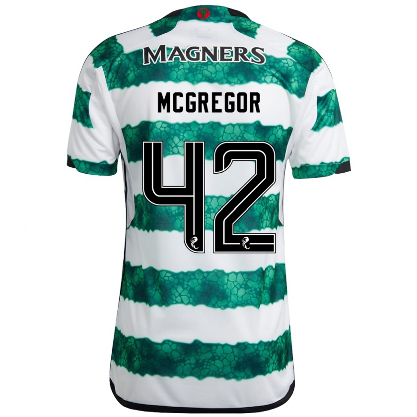 Kandiny Ženy Callum Mcgregor #42 Zelená Dresy Hazai Csapatmez 2023/24 Triĭká