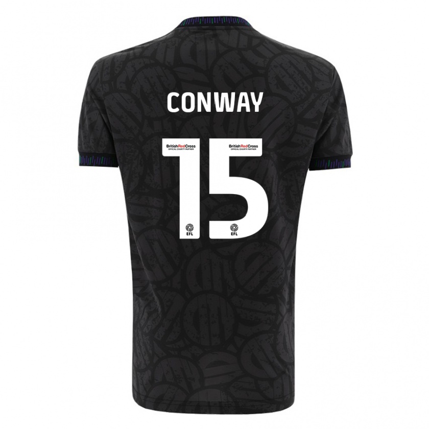 Kandiny Ženy Tommy Conway #15 Čierna Dresy Idegenbeli Csapatmez 2023/24 Triĭká