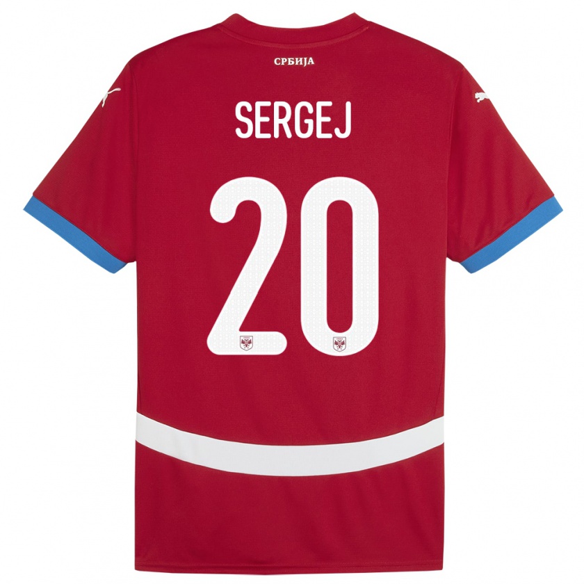 Kandiny Deti Srbsko Sergej Milinkovic-Savic #20 Červená Dresy Hazai Csapatmez 24-26 Triĭká