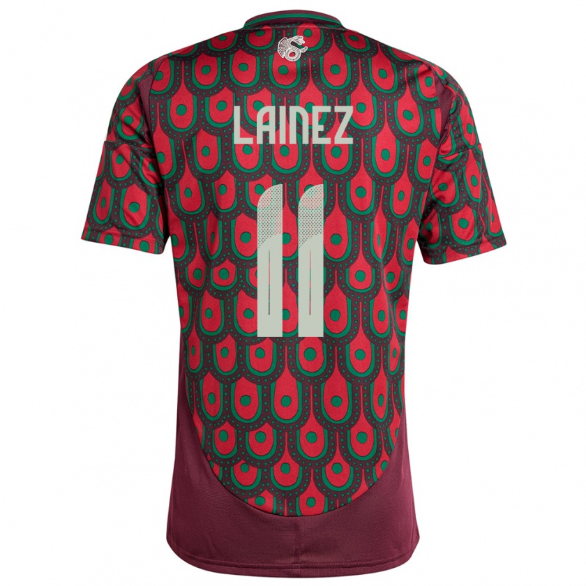 Kandiny Deti México Diego Lainez #11 Maroon Dresy Hazai Csapatmez 24-26 Triĭká