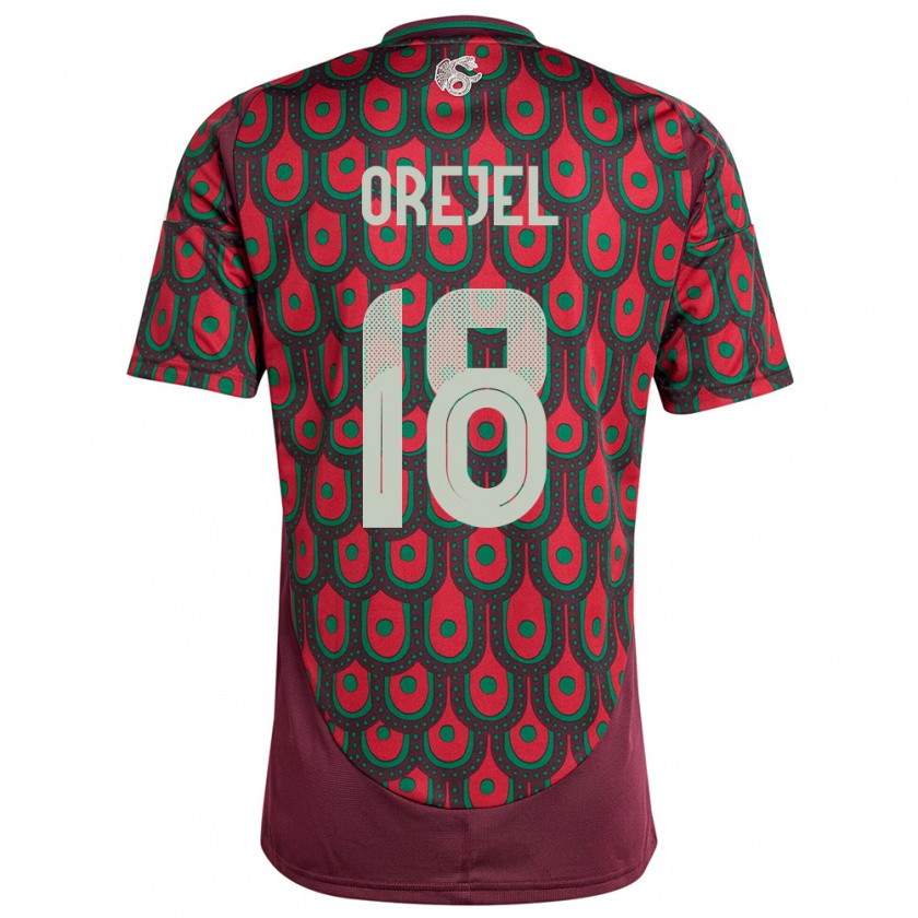 Kandiny Deti México Jocelyn Orejel #18 Maroon Dresy Hazai Csapatmez 24-26 Triĭká