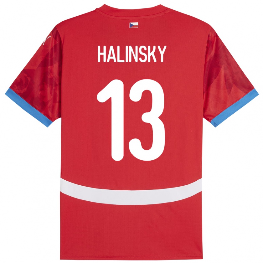 Kandiny Deti Česko Denis Halinsky #13 Červená Dresy Hazai Csapatmez 24-26 Triĭká