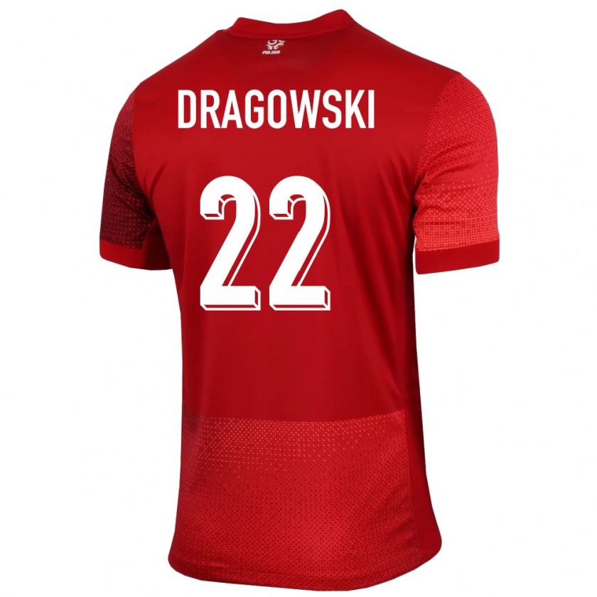 Kandiny Deti Poľsko Bartlomiej Dragowski #22 Červená Dresy Idegenbeli Csapatmez 24-26 Triĭká