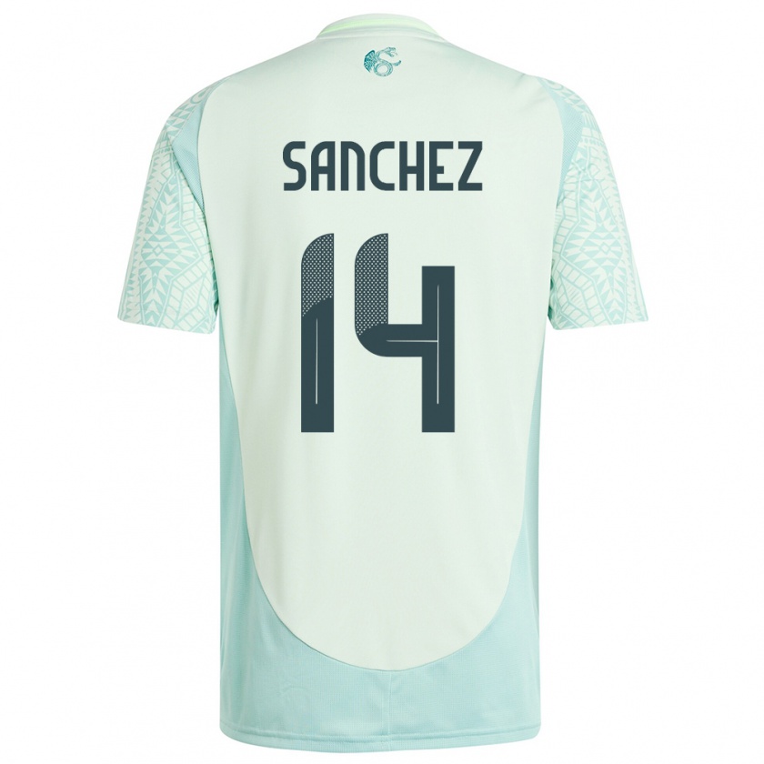 Kandiny Deti México Erick Sanchez #14 Bielizeň Zelená Dresy Idegenbeli Csapatmez 24-26 Triĭká