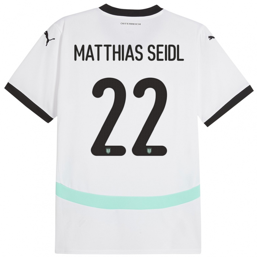 Kandiny Deti Rakúsko Matthias Seidl #22 Biely Dresy Idegenbeli Csapatmez 24-26 Triĭká