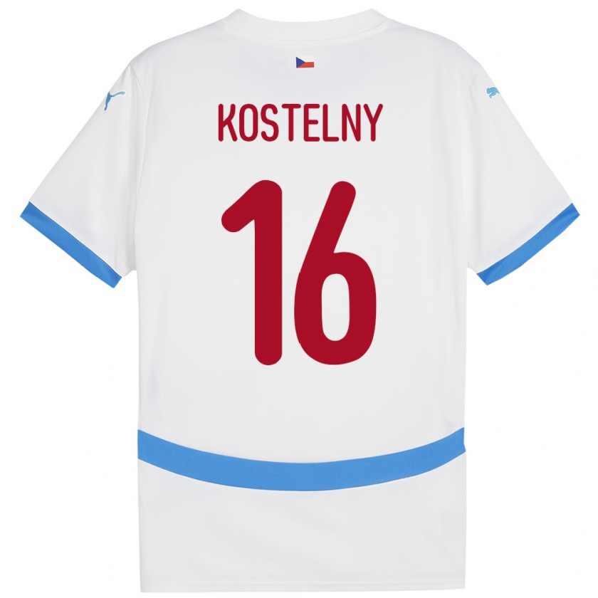 Kandiny Deti Česko Krystof Kostelny #16 Biely Dresy Idegenbeli Csapatmez 24-26 Triĭká