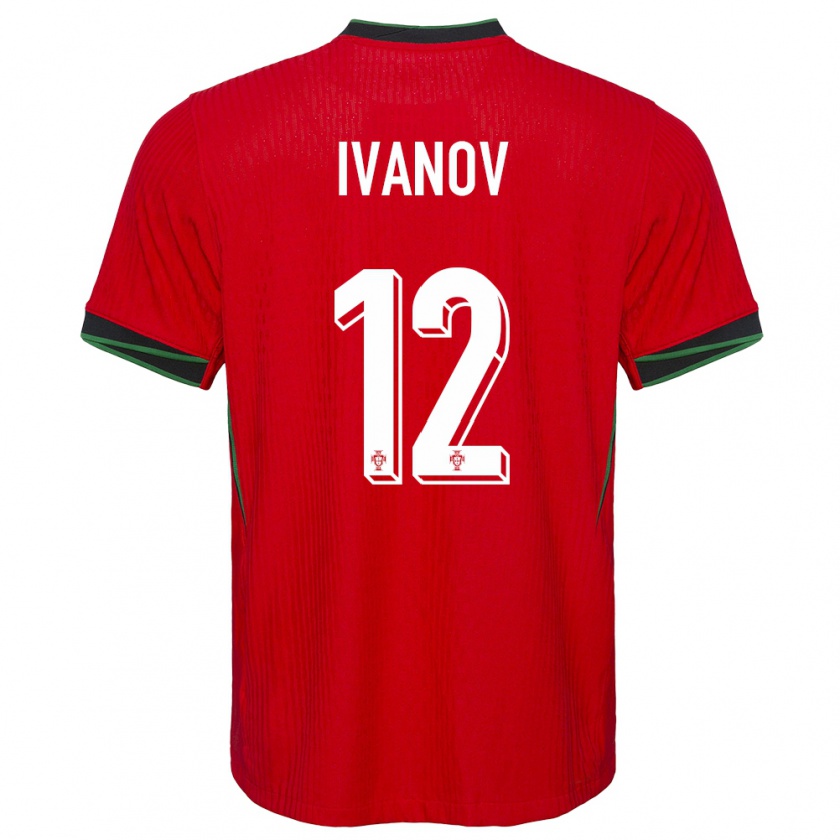 Kandiny Muži Portugalsko David Ivanov #12 Červená Dresy Hazai Csapatmez 24-26 Triĭká