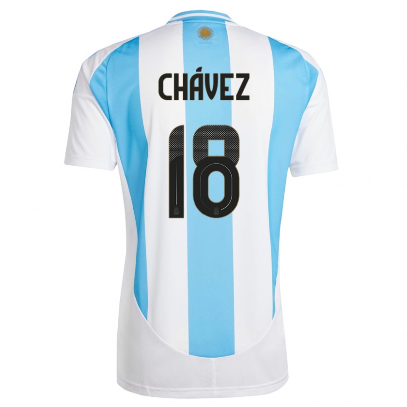 Kandiny Muži Argentína Gabriela Chavez #18 Biela Modrá Dresy Hazai Csapatmez 24-26 Triĭká