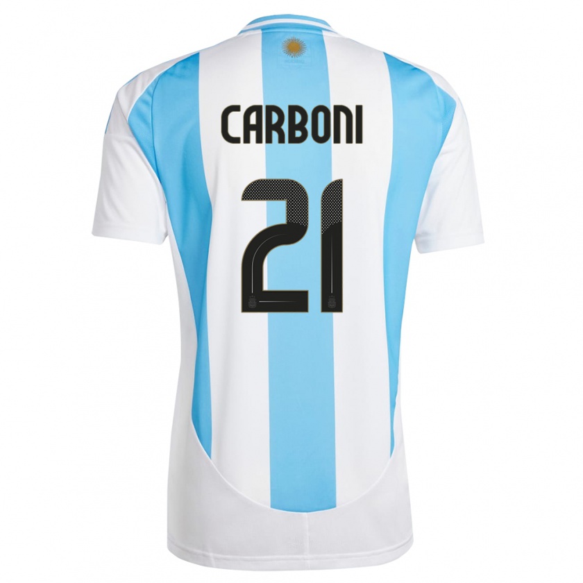 Kandiny Muži Argentína Valentin Carboni #21 Biela Modrá Dresy Hazai Csapatmez 24-26 Triĭká