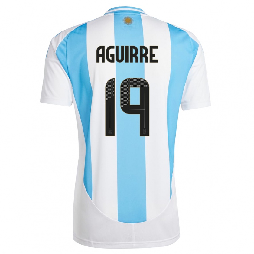 Kandiny Muži Argentína Brian Aguirre #19 Biela Modrá Dresy Hazai Csapatmez 24-26 Triĭká