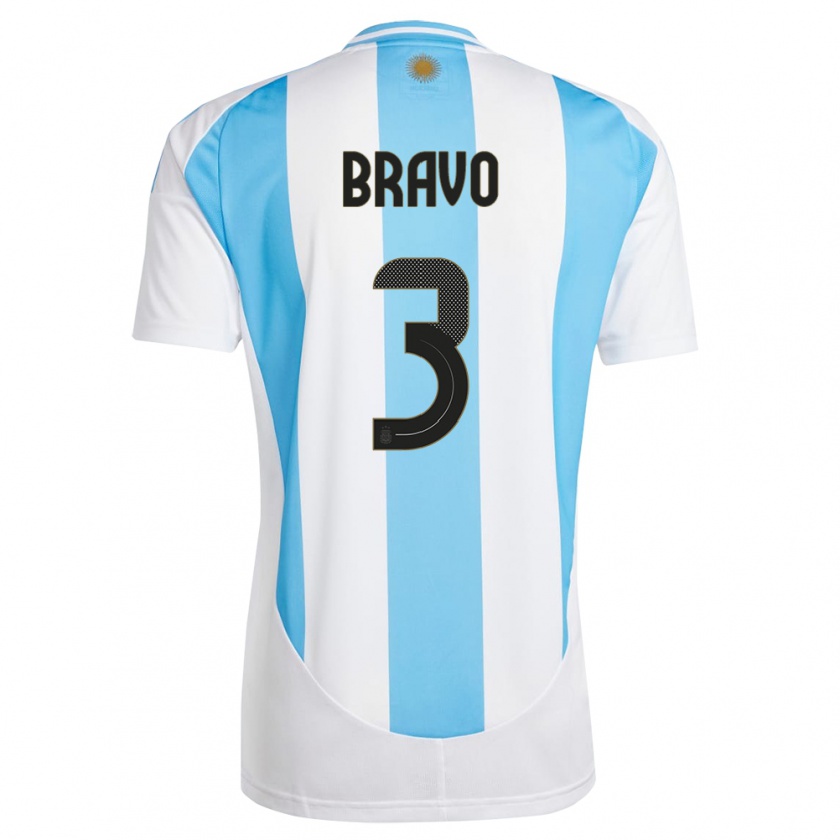 Kandiny Muži Argentína Claudio Bravo #3 Biela Modrá Dresy Hazai Csapatmez 24-26 Triĭká