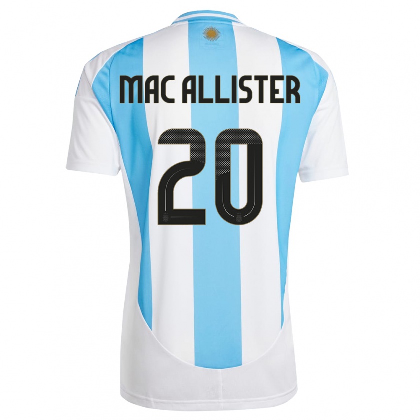 Kandiny Muži Argentína Alexis Mac Allister #20 Biela Modrá Dresy Hazai Csapatmez 24-26 Triĭká