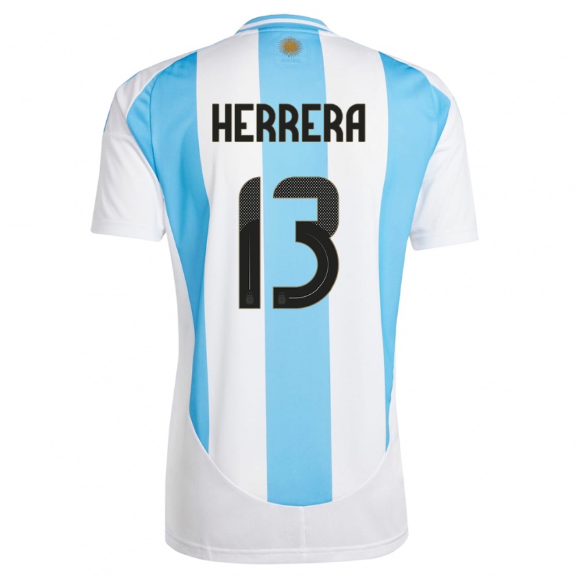 Kandiny Muži Argentína Marcelo Herrera #13 Biela Modrá Dresy Hazai Csapatmez 24-26 Triĭká