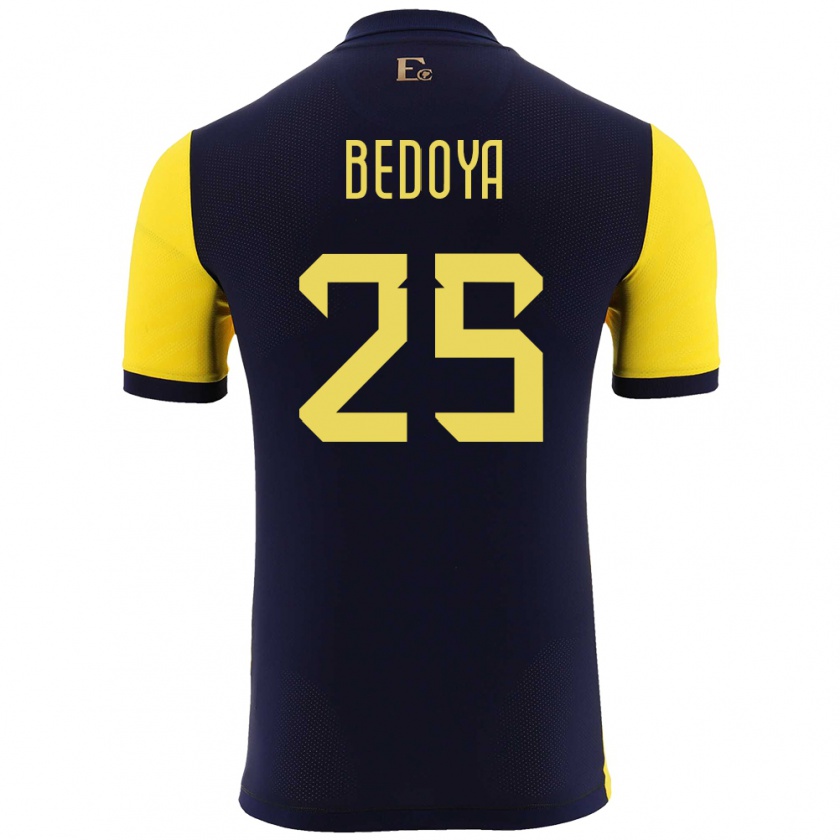 Kandiny Muži Ekvádor Jaydah Bedoya #25 Žltá Dresy Hazai Csapatmez 24-26 Triĭká