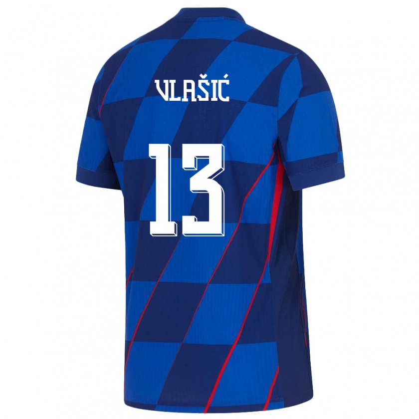 Kandiny Muži Chorvátsko Nikola Vlasic #13 Modrá Dresy Idegenbeli Csapatmez 24-26 Triĭká