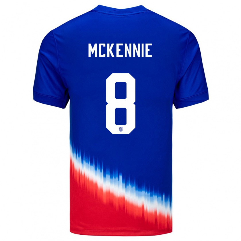 Kandiny Muži Americké Weston Mckennie #8 Modrá Dresy Idegenbeli Csapatmez 24-26 Triĭká