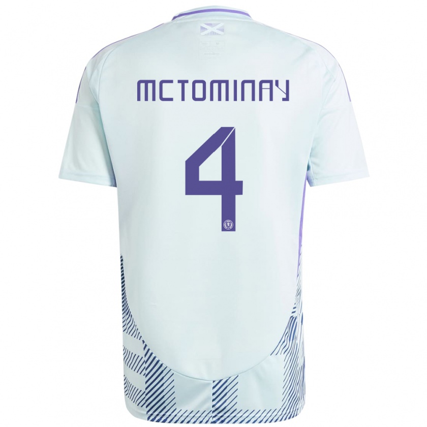 Kandiny Muži Škótsko Scott Mctominay #4 Svetlo Mätovo Modrá Dresy Idegenbeli Csapatmez 24-26 Triĭká