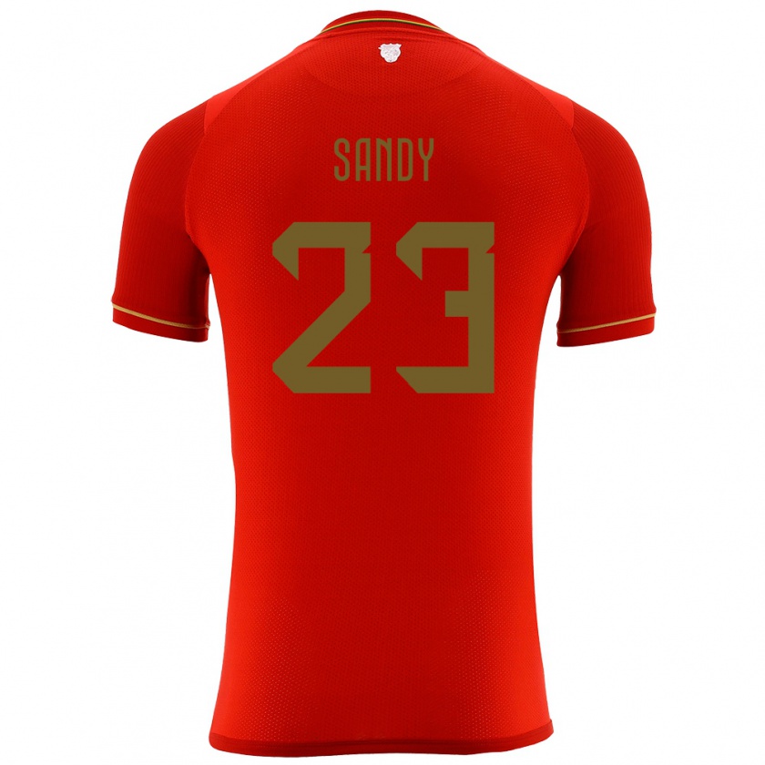 Kandiny Muži Bolívia Daniel Sandy #23 Červená Dresy Idegenbeli Csapatmez 24-26 Triĭká