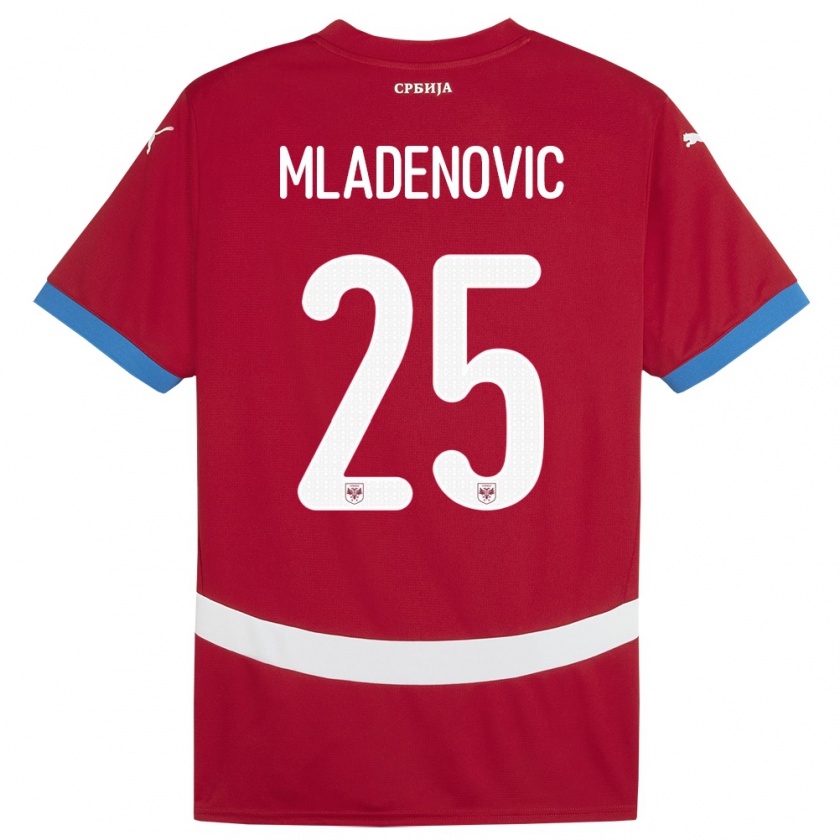 Kandiny Ženy Srbsko Filip Mladenovic #25 Červená Dresy Hazai Csapatmez 24-26 Triĭká