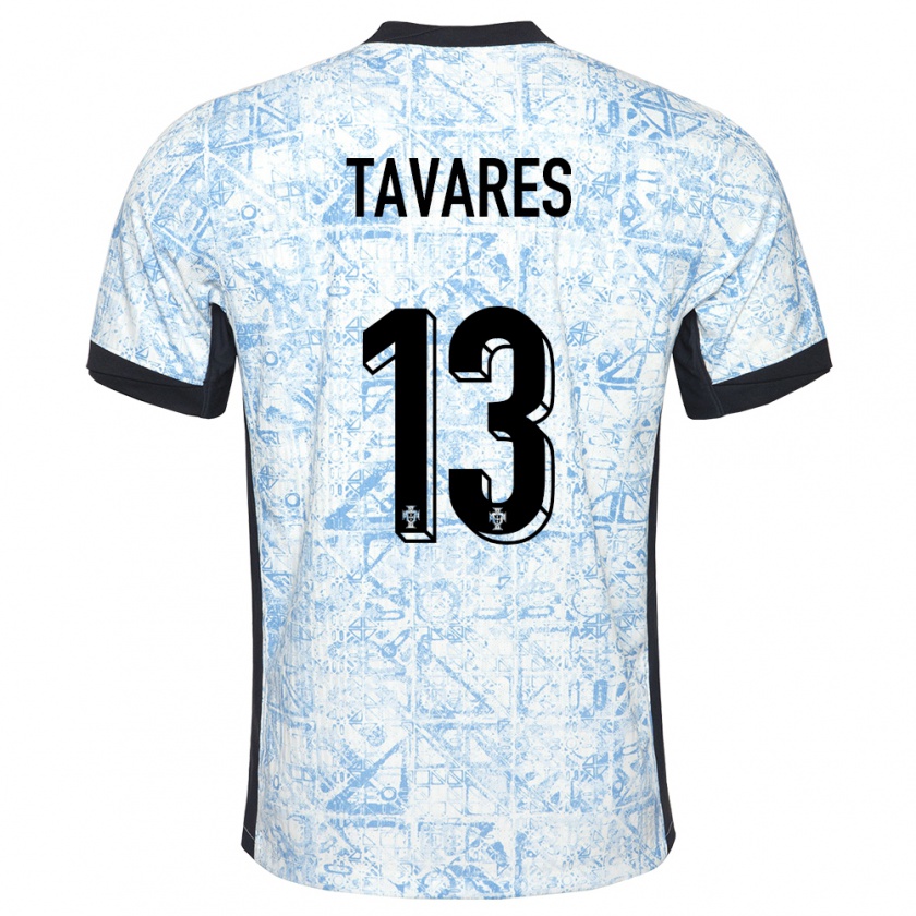 Kandiny Ženy Portugalsko Nuno Tavares #13 Krémovo Modrá Dresy Idegenbeli Csapatmez 24-26 Triĭká