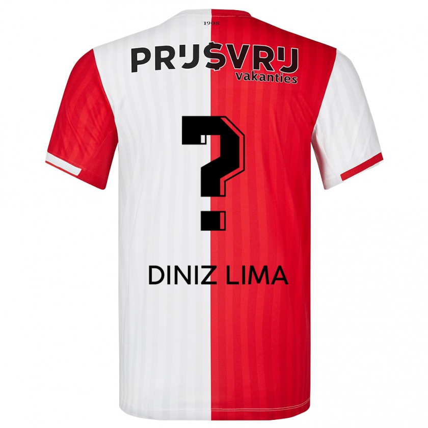 Kandiny Deti Lucas Diniz Lima #0 Červená Biela Dresy Hazai Csapatmez 2023/24 Triĭká