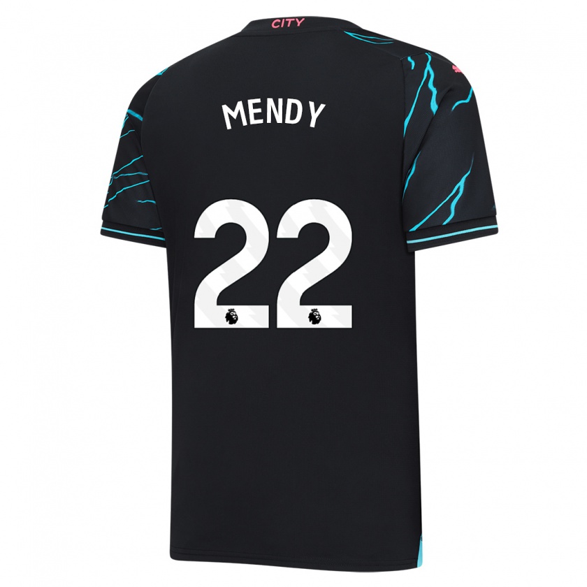 Kandiny Ženy Benjamin Mendy #22 Tmavomodrá Dresy Tretia Csapatmez 2023/24 Triĭká