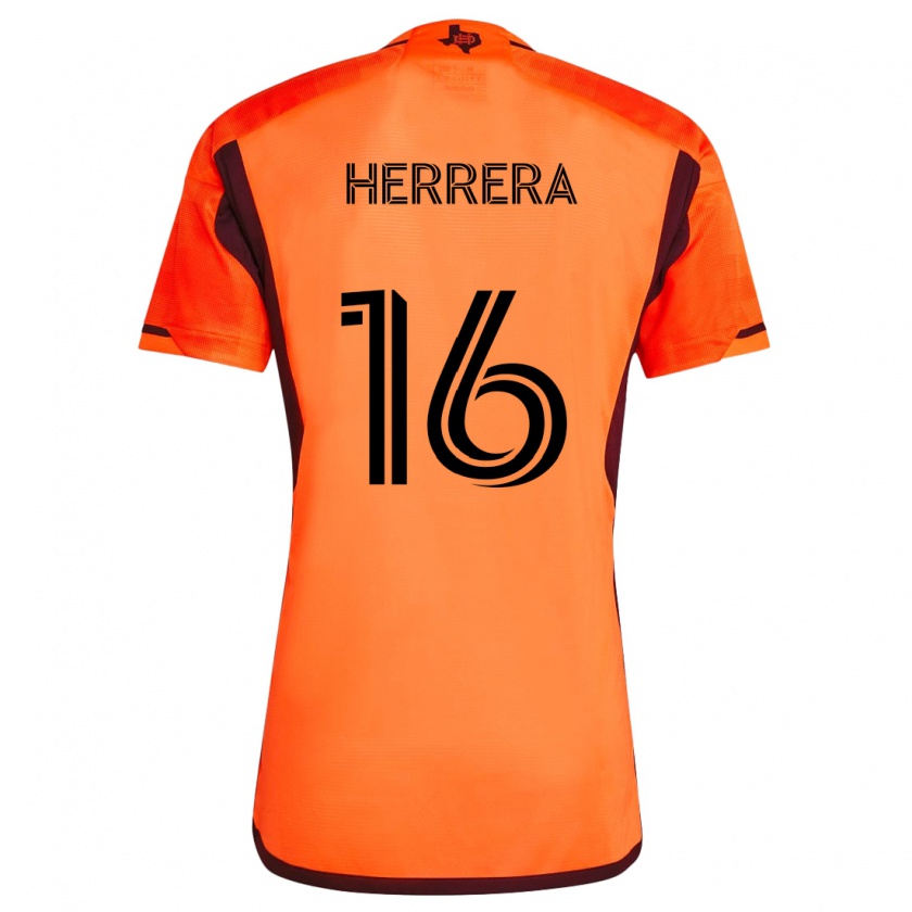 Kandiny Deti Héctor Herrera #16 Oranžová Čierna Dresy Hazai Csapatmez 2024/25 Triĭká