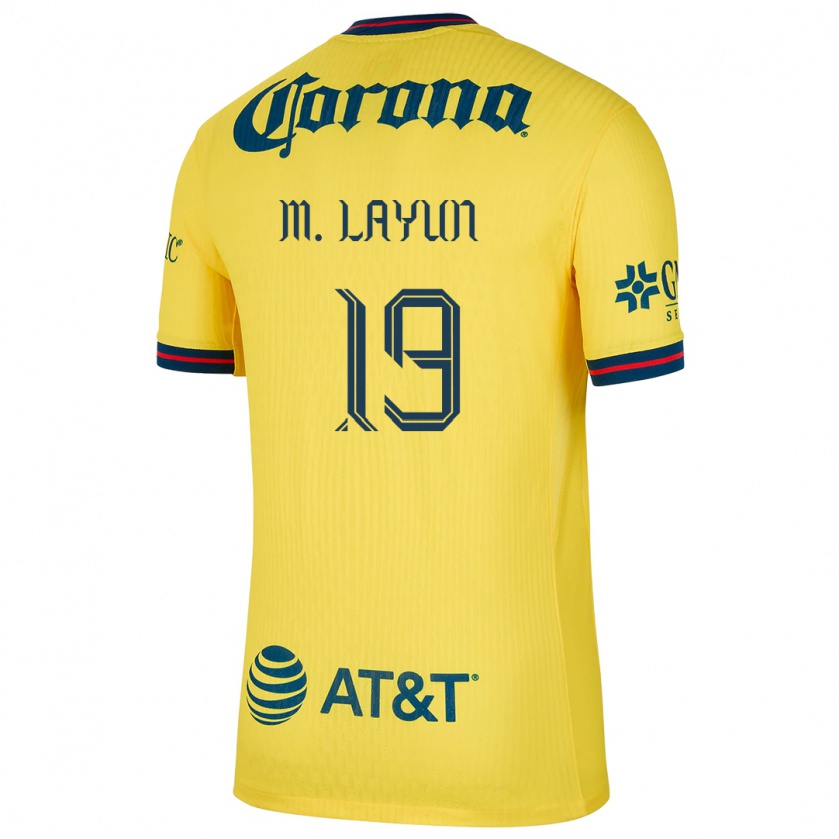 Kandiny Deti Miguel Layún #19 Žltá Modrá Dresy Hazai Csapatmez 2024/25 Triĭká