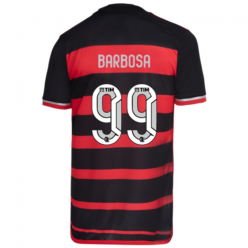 Kandiny Deti Gabriel Barbosa #99 Červená Čierna Dresy Hazai Csapatmez 2024/25 Triĭká