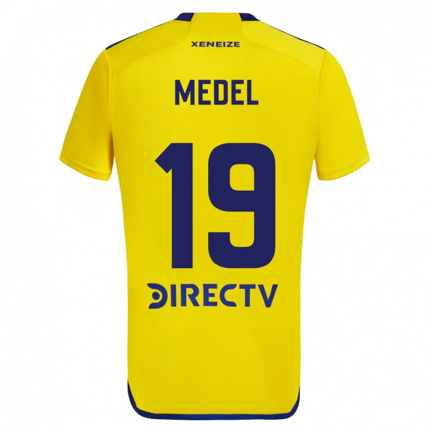 Kandiny Deti Gary Medel #19 Žltá Modrá Dresy Idegenbeli Csapatmez 2024/25 Triĭká