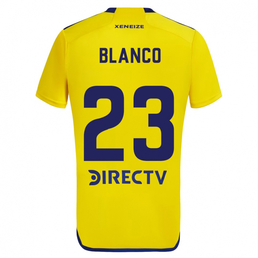 Kandiny Deti Lautaro Blanco #23 Žltá Modrá Dresy Idegenbeli Csapatmez 2024/25 Triĭká