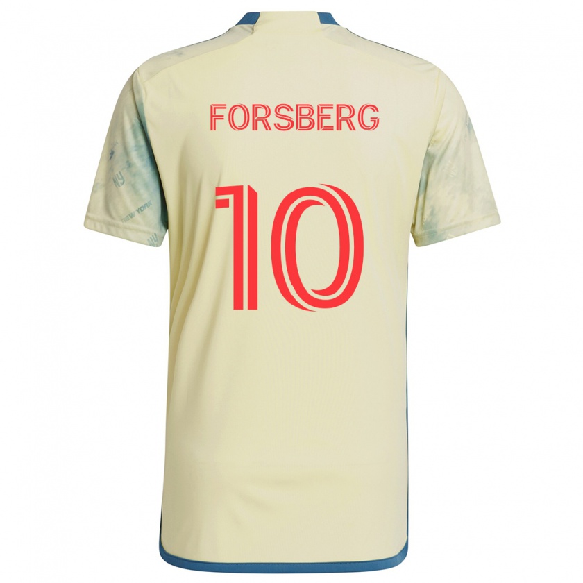 Kandiny Muži Emil Forsberg #10 Žltá Červená Modrá Dresy Hazai Csapatmez 2024/25 Triĭká