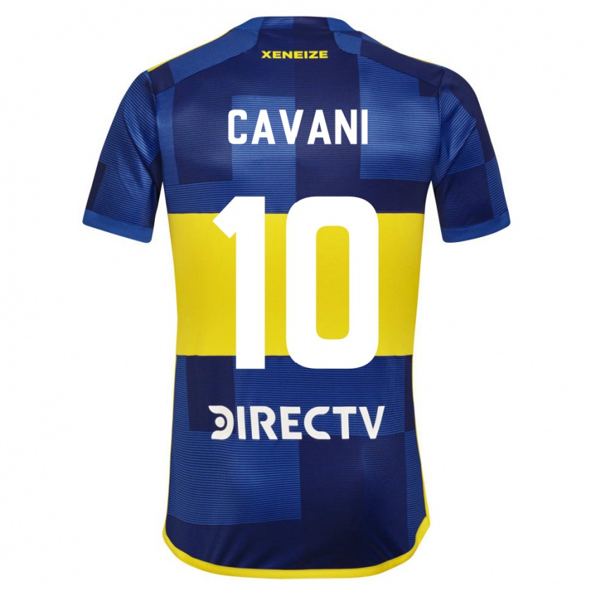 Kandiny Muži Edinson Cavani #10 Modrá Žltá Dresy Hazai Csapatmez 2024/25 Triĭká