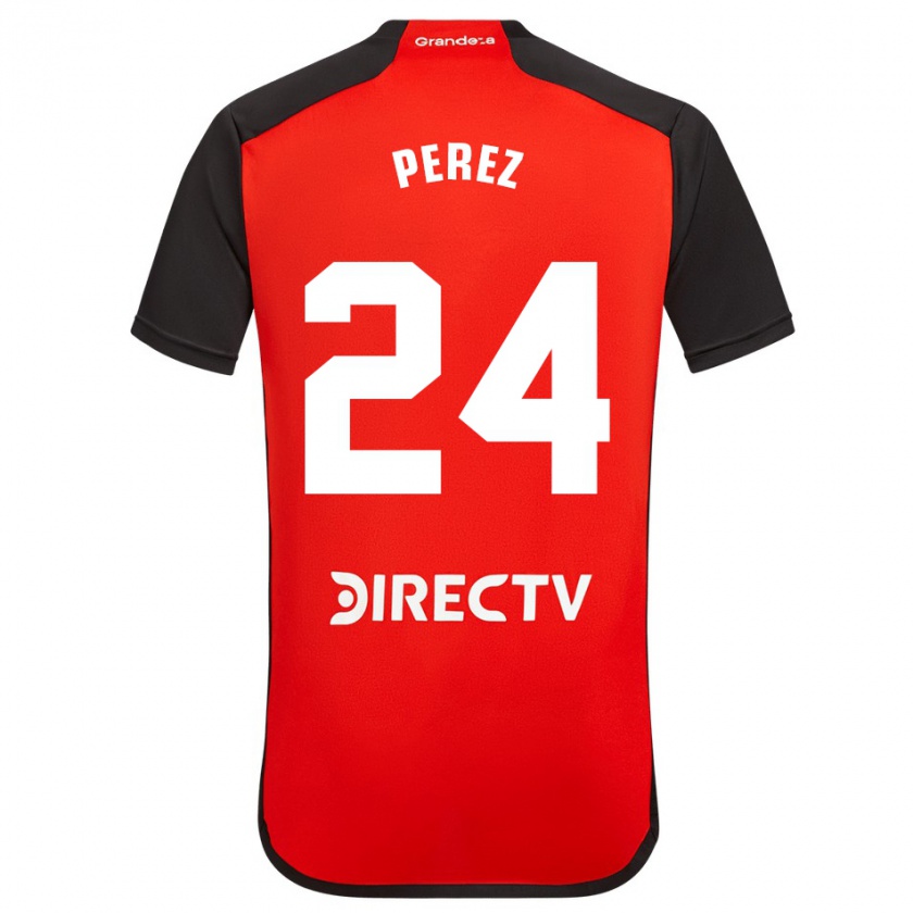 Kandiny Muži Enzo Pérez #24 Červená Čierna Biela Dresy Idegenbeli Csapatmez 2024/25 Triĭká