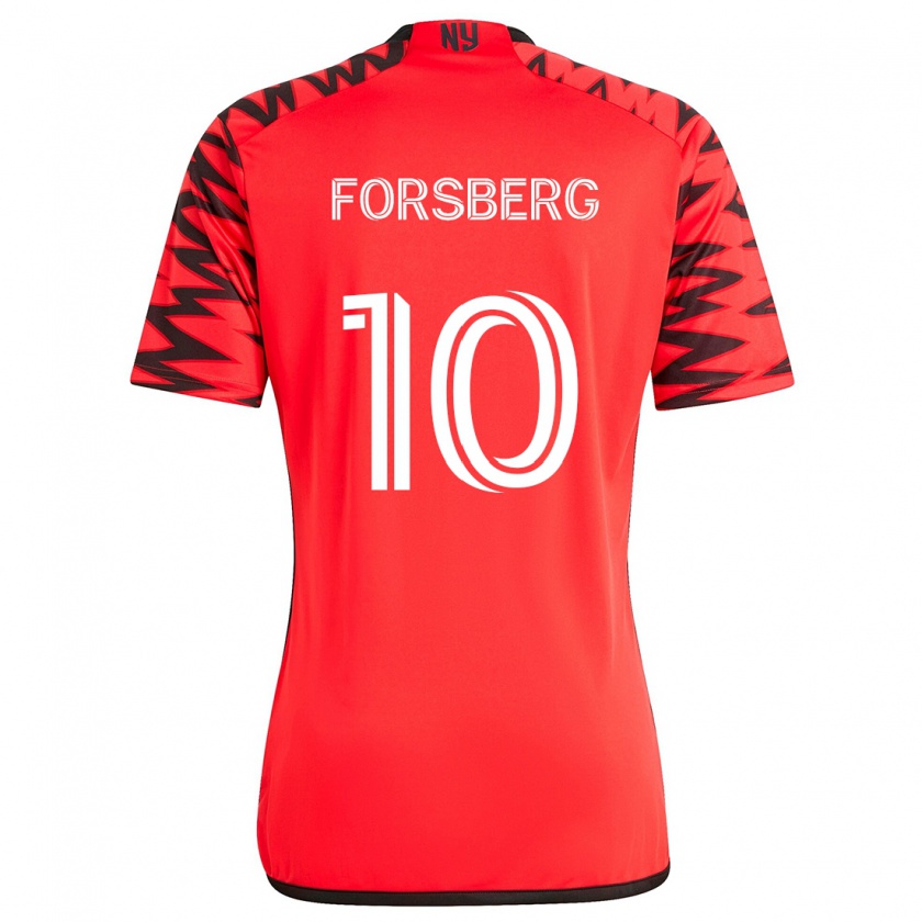 Kandiny Ženy Emil Forsberg #10 Červená Čierna Biela Dresy Idegenbeli Csapatmez 2024/25 Triĭká