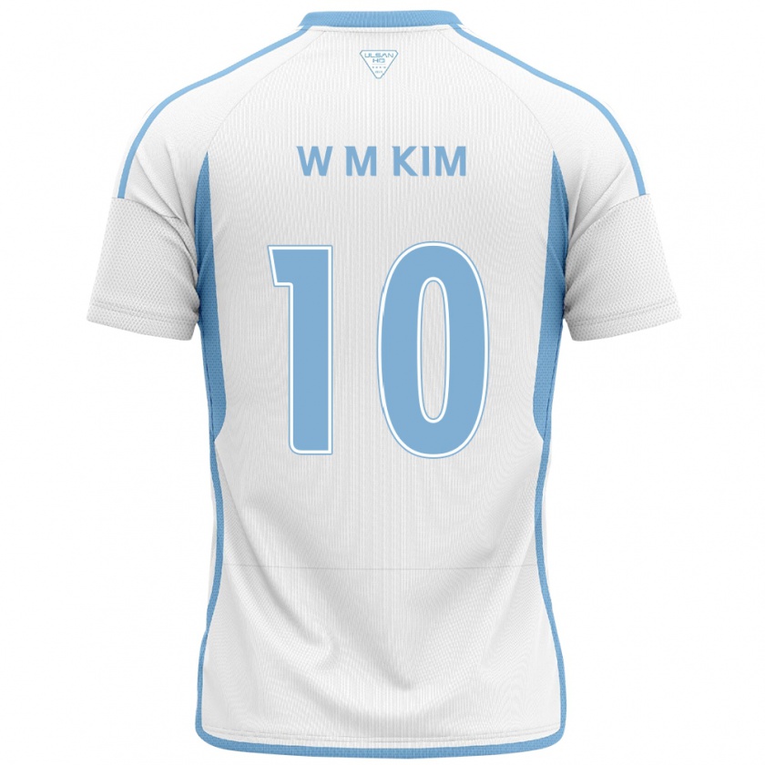 Kandiny Deti Min-Woo Kim #10 Biela Modrá Dresy Idegenbeli Csapatmez 2024/25 Triĭká