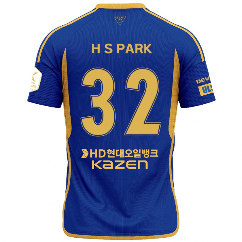 Kandiny Muži Sung-Hyun Park #32 Modrá Žltá Dresy Hazai Csapatmez 2024/25 Triĭká