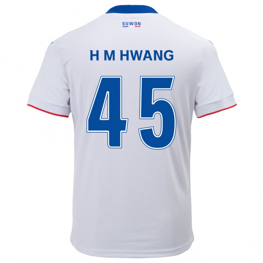 Kandiny Muži Myung-Hyun Hwang #45 Biela Modrá Dresy Idegenbeli Csapatmez 2024/25 Triĭká