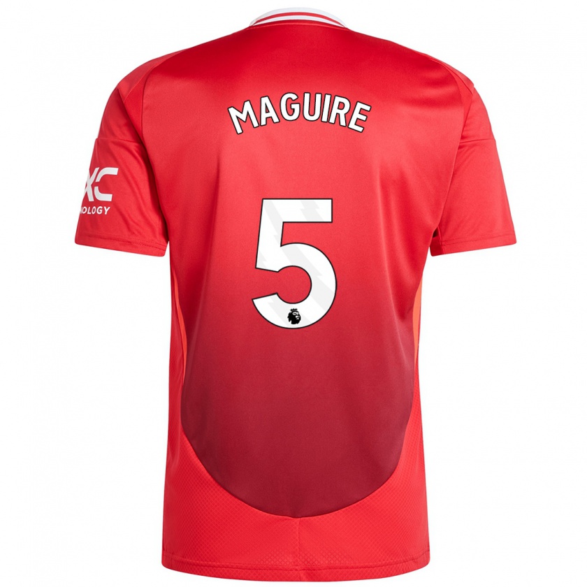 Kandiny Deti Harry Maguire #5 Jasne Červená Dresy Hazai Csapatmez 2024/25 Triĭká