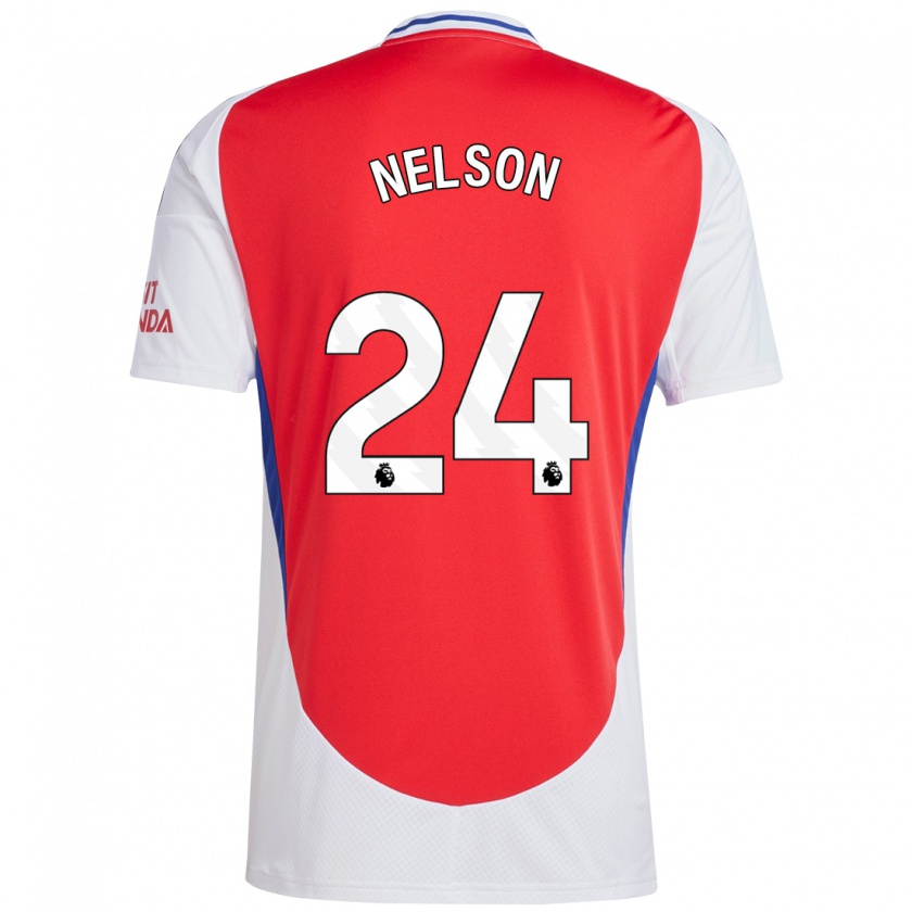 Kandiny Deti Reiss Nelson #24 Červená Biela Dresy Hazai Csapatmez 2024/25 Triĭká