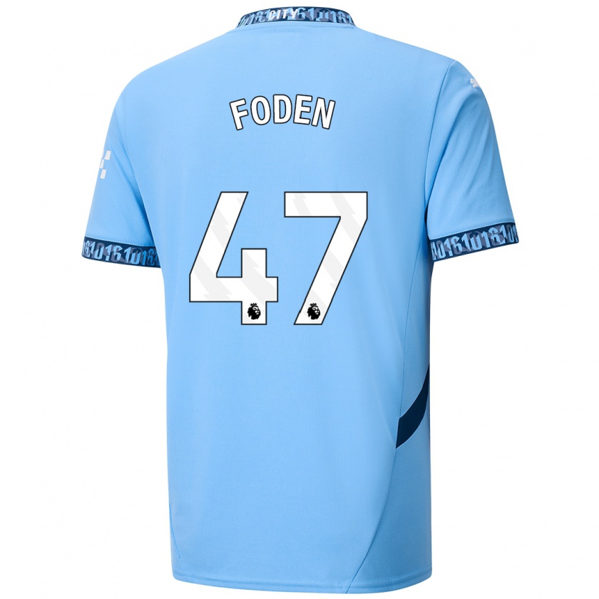 Kandiny Deti Phil Foden #47 Námornícka Modrá Dresy Hazai Csapatmez 2024/25 Triĭká