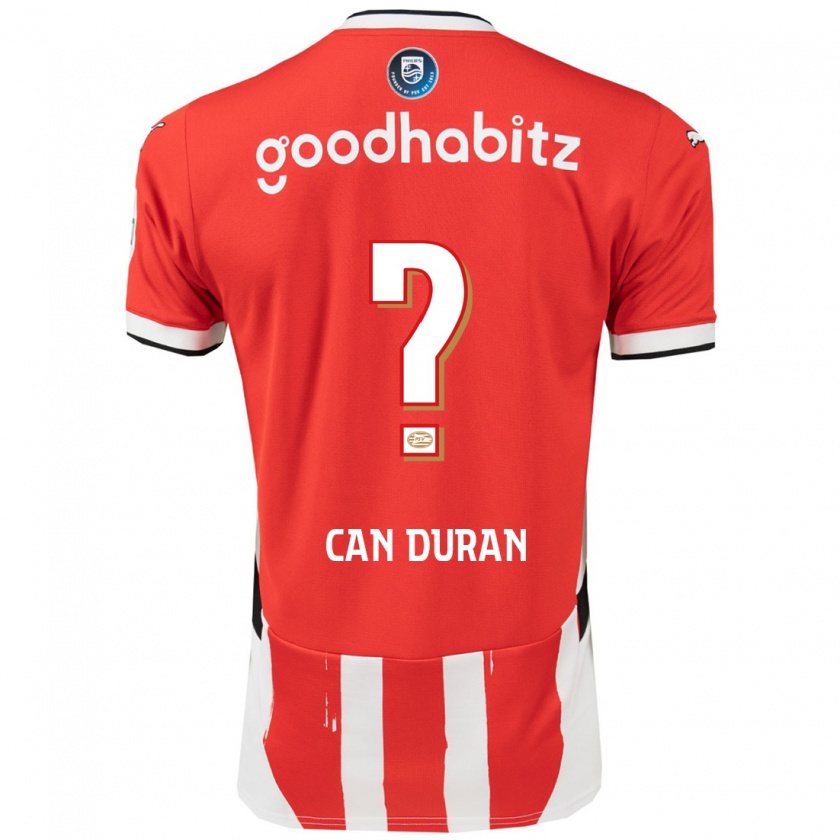 Kandiny Deti Emre Can Duran #0 Červená Biela Dresy Hazai Csapatmez 2024/25 Triĭká