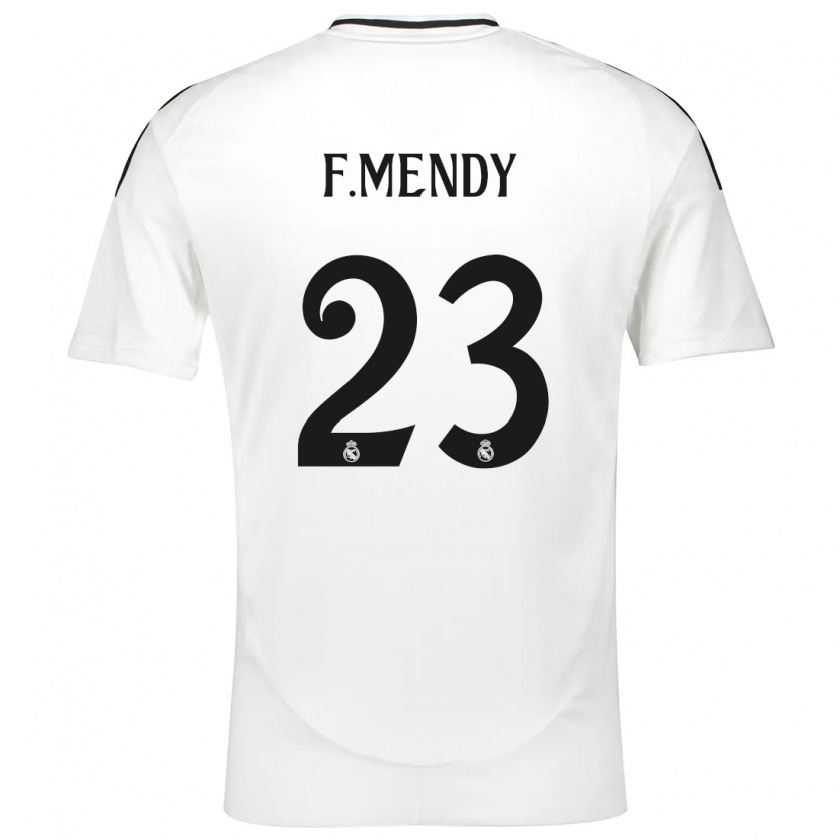 Kandiny Deti Ferland Mendy #23 Biela Dresy Hazai Csapatmez 2024/25 Triĭká