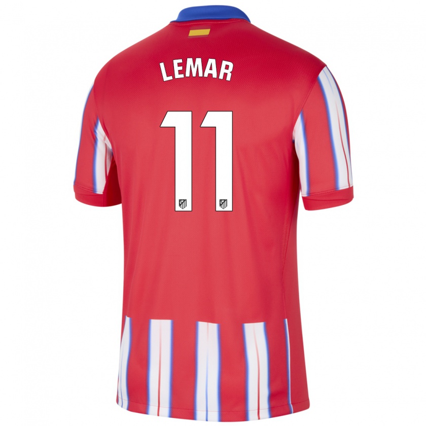 Kandiny Deti Thomas Lemar #11 Červená Biela Modrá Dresy Hazai Csapatmez 2024/25 Triĭká