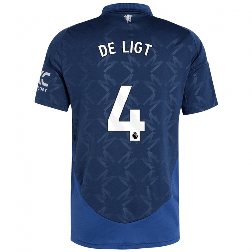 Kandiny Deti Matthijs De Ligt #4 Indigo Dresy Idegenbeli Csapatmez 2024/25 Triĭká