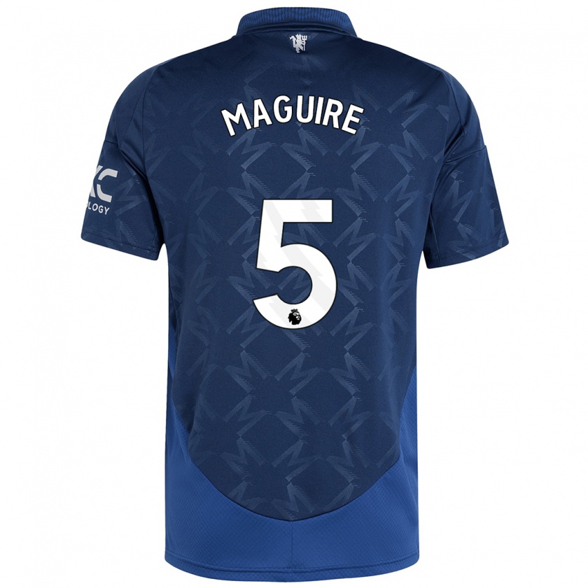 Kandiny Deti Harry Maguire #5 Indigo Dresy Idegenbeli Csapatmez 2024/25 Triĭká