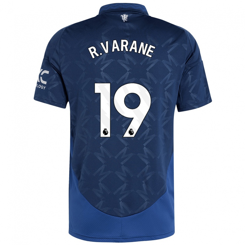 Kandiny Deti Raphaël Varane #19 Indigo Dresy Idegenbeli Csapatmez 2024/25 Triĭká