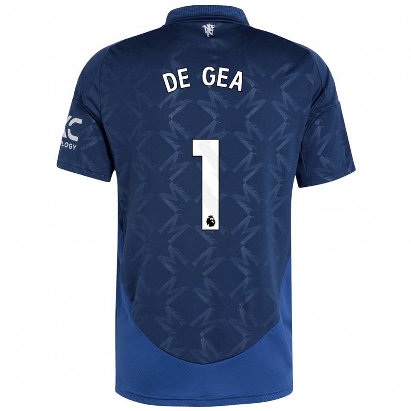 Kandiny Deti David De Gea #1 Indigo Dresy Idegenbeli Csapatmez 2024/25 Triĭká